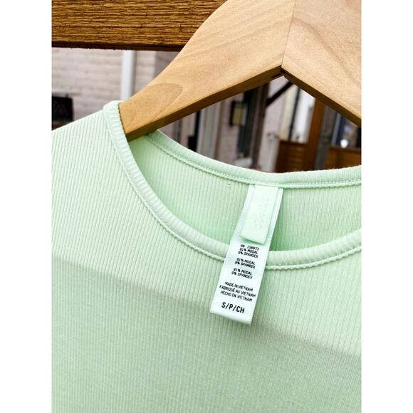 Skims Light Green Ribbed Jersey Maxi Dress - Picture 4 of 7